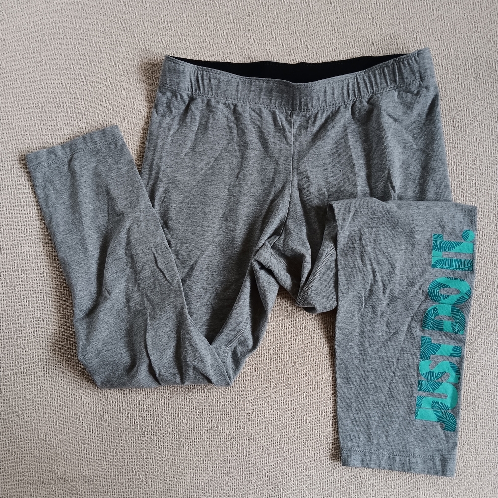 nike ♡ palm leaf logo cotton legging medium athleisure gym beach tropics coastal